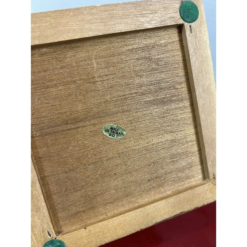 Vintage Holly Hobbie Tile Top Jewelry Trinket‎ Box Felt Divided Insert READ